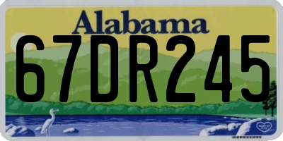 AL license plate 67DR245