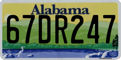 AL license plate 67DR247