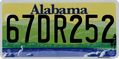 AL license plate 67DR252