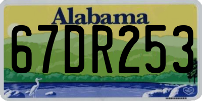 AL license plate 67DR253