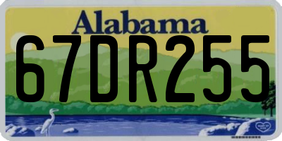 AL license plate 67DR255