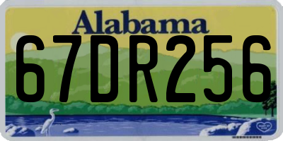 AL license plate 67DR256