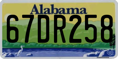 AL license plate 67DR258