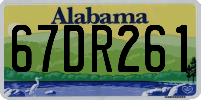 AL license plate 67DR261