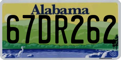 AL license plate 67DR262