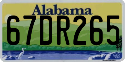 AL license plate 67DR265