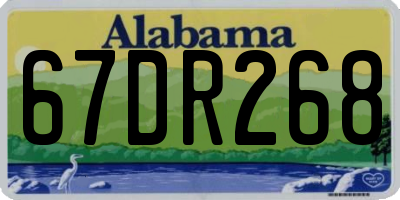 AL license plate 67DR268