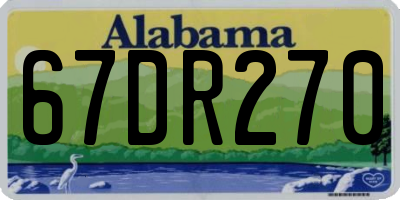 AL license plate 67DR270