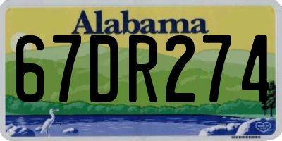 AL license plate 67DR274