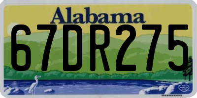 AL license plate 67DR275