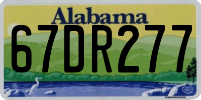 AL license plate 67DR277