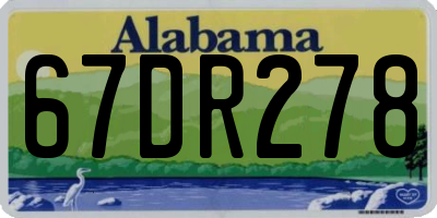 AL license plate 67DR278