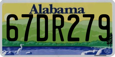 AL license plate 67DR279