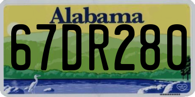 AL license plate 67DR280