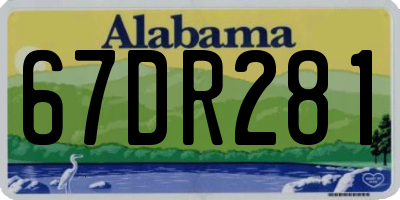 AL license plate 67DR281