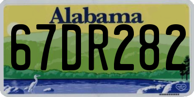 AL license plate 67DR282