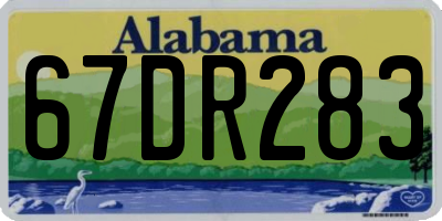AL license plate 67DR283