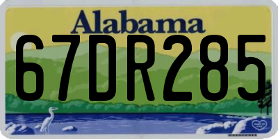 AL license plate 67DR285