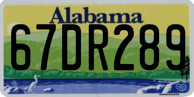 AL license plate 67DR289