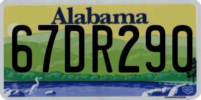 AL license plate 67DR290