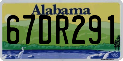 AL license plate 67DR291