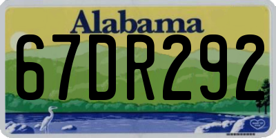 AL license plate 67DR292
