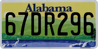 AL license plate 67DR296