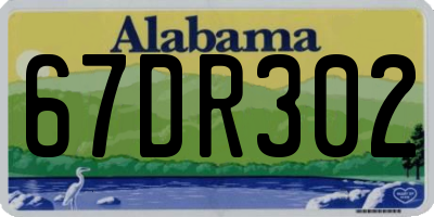 AL license plate 67DR302
