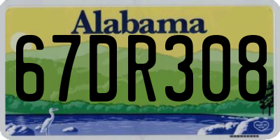 AL license plate 67DR308