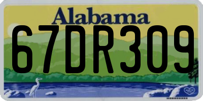 AL license plate 67DR309