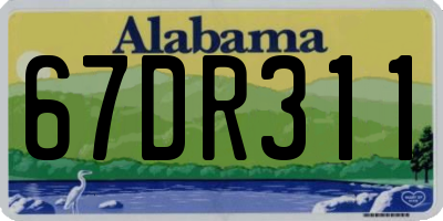 AL license plate 67DR311