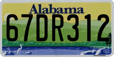 AL license plate 67DR312