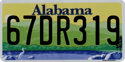 AL license plate 67DR319