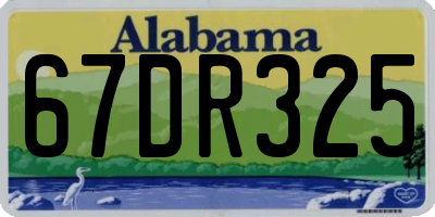 AL license plate 67DR325