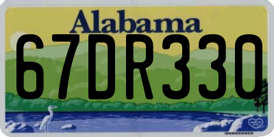 AL license plate 67DR330