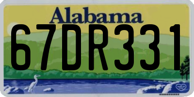 AL license plate 67DR331