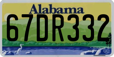 AL license plate 67DR332