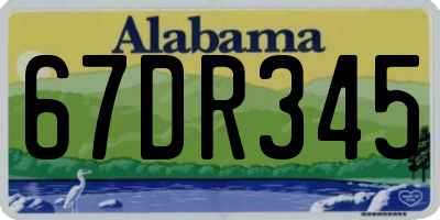 AL license plate 67DR345