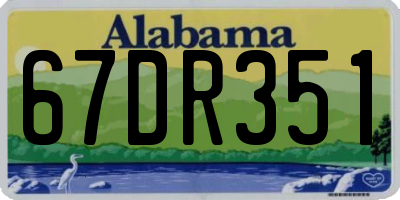 AL license plate 67DR351