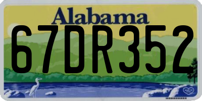 AL license plate 67DR352