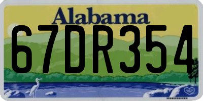 AL license plate 67DR354