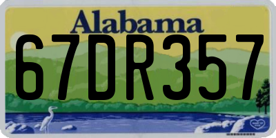 AL license plate 67DR357