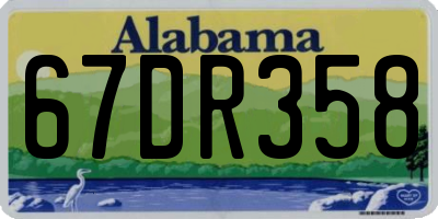 AL license plate 67DR358