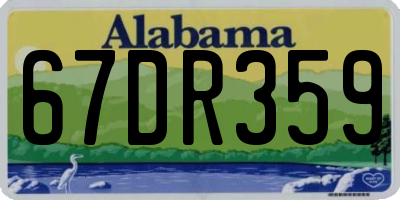 AL license plate 67DR359