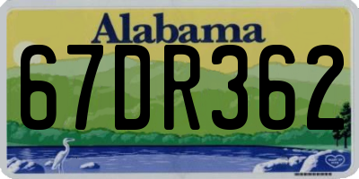 AL license plate 67DR362