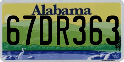AL license plate 67DR363