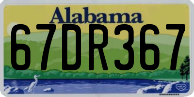 AL license plate 67DR367