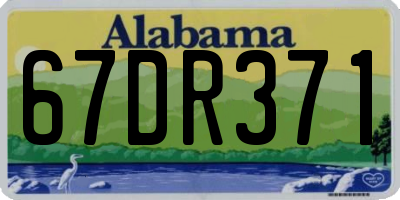 AL license plate 67DR371