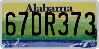 AL license plate 67DR373