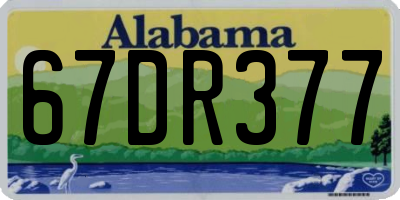 AL license plate 67DR377